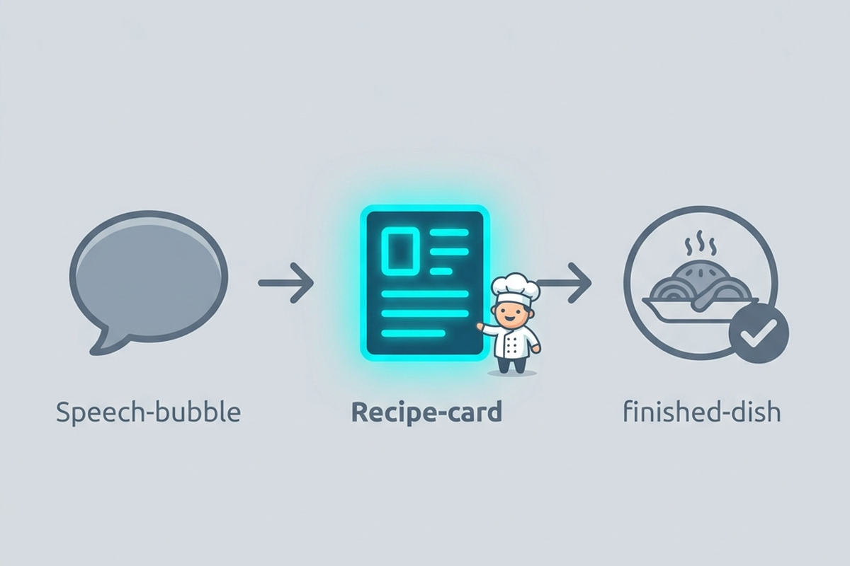 Supporting diagram for Describing the Dish, Not the Recipe
